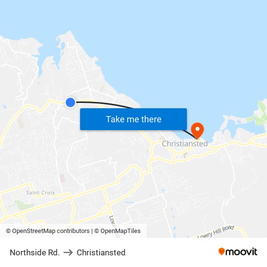 Northside Rd. to Christiansted map