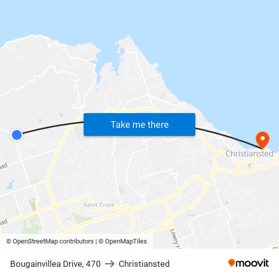 Bougainvillea Drive, 470 to Christiansted map