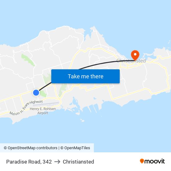 Paradise Road, 342 to Christiansted map