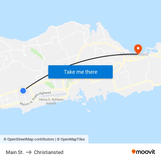 Main St. to Christiansted map
