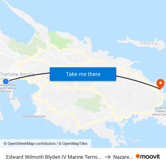 Edward Wilmoth Blyden IV Marine Terminal to Nazareth map