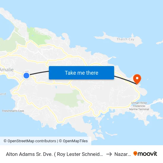 Alton Adams Sr. Dve. ( Roy Lester Schneider Hospital) to Nazareth map