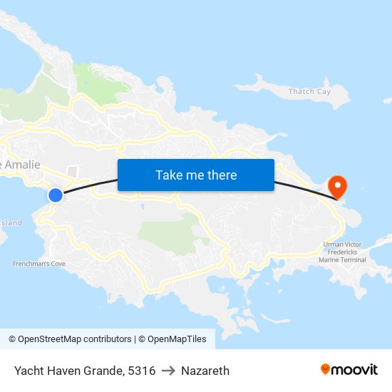 Yacht Haven Grande, 5316 to Nazareth map