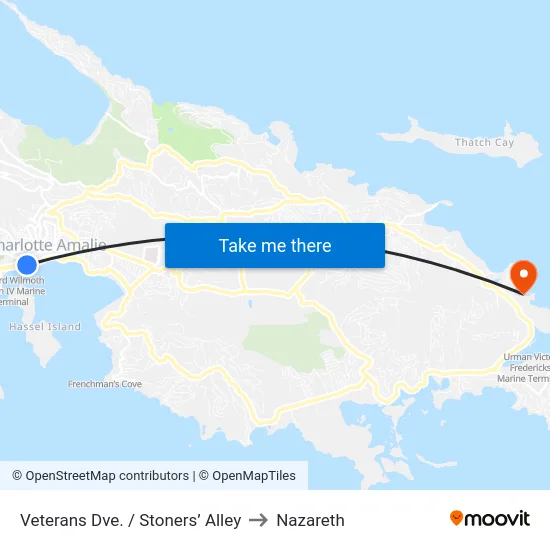 Veterans Dve. / Stoners’ Alley to Nazareth map