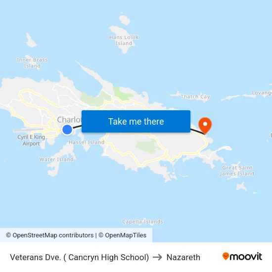 Veterans Dve. ( Cancryn High School) to Nazareth map