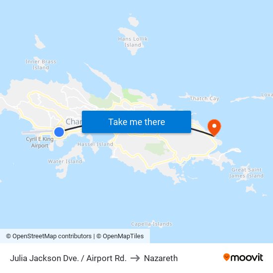 Julia Jackson Dve. /  Airport Rd. to Nazareth map