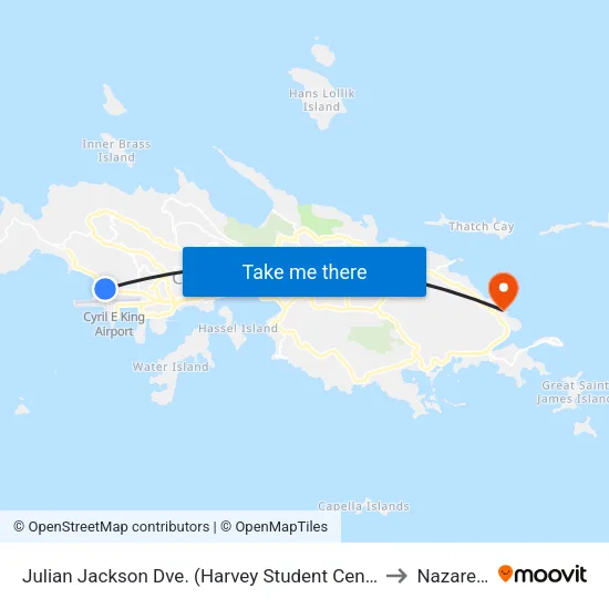 Julian Jackson Dve. (Harvey Student Center) to Nazareth map