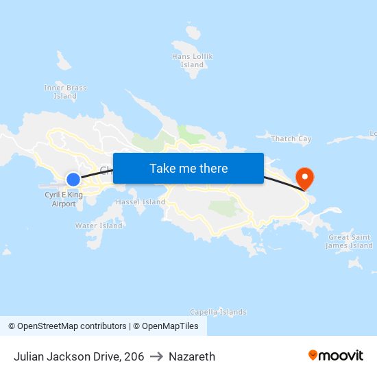 Julian Jackson Drive, 206 to Nazareth map
