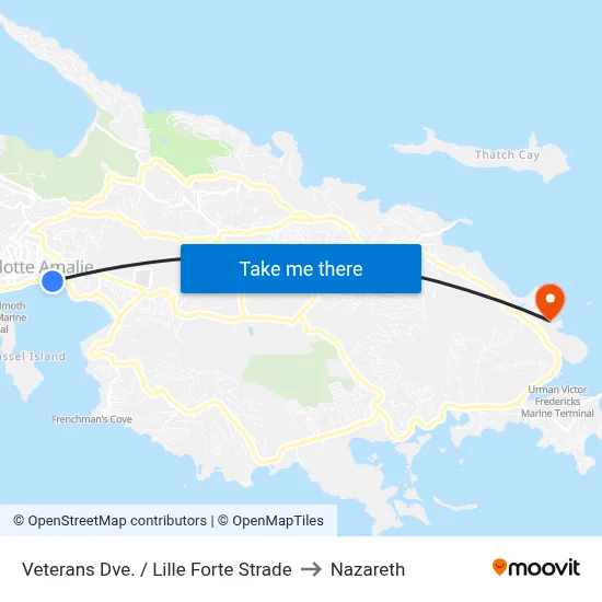 Veterans Dve. / Lille Forte Strade to Nazareth map