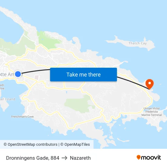 Dronningens Gade, 884 to Nazareth map