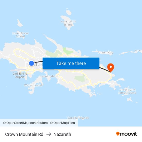 Crown Mountain Rd. to Nazareth map