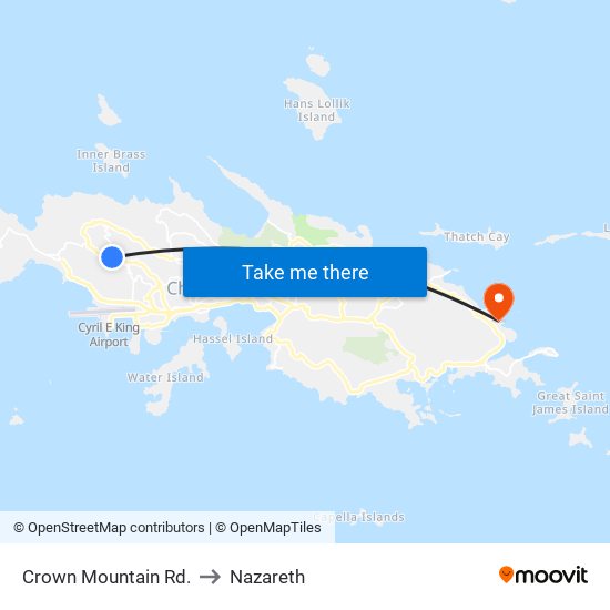 Crown Mountain Rd. to Nazareth map