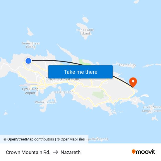 Crown Mountain Rd. to Nazareth map