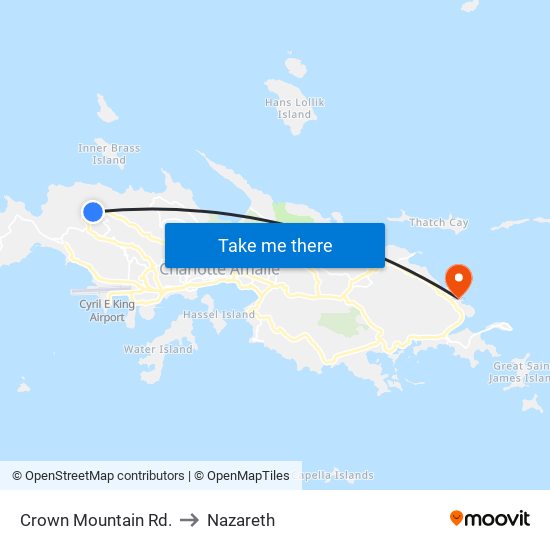 Crown Mountain Rd. to Nazareth map