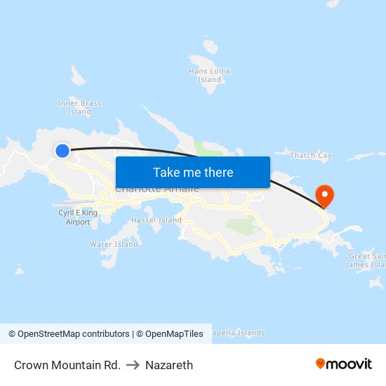 Crown Mountain Rd. to Nazareth map