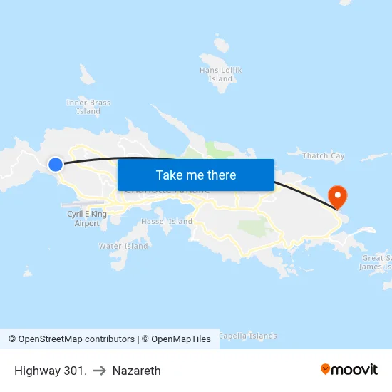 Highway 301. to Nazareth map