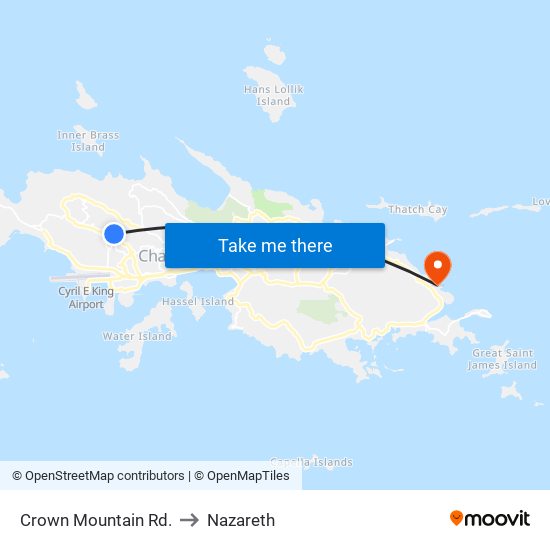 Crown Mountain Rd. to Nazareth map