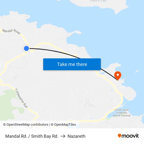 Mandal Rd. / Smith Bay Rd. to Nazareth map