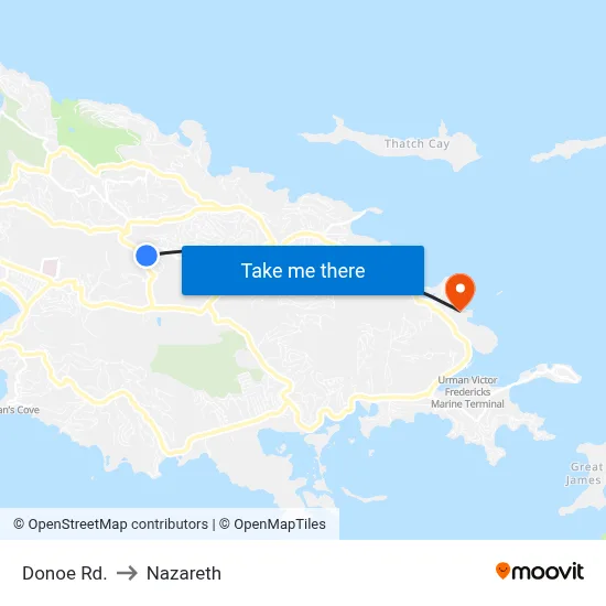 Donoe Rd. to Nazareth map