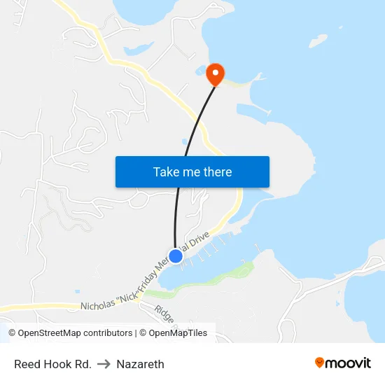 Reed Hook Rd. to Nazareth map