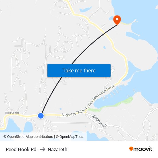 Reed Hook Rd. to Nazareth map