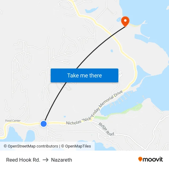 Reed Hook Rd. to Nazareth map
