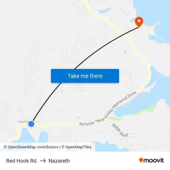 Red Hook Rd. to Nazareth map