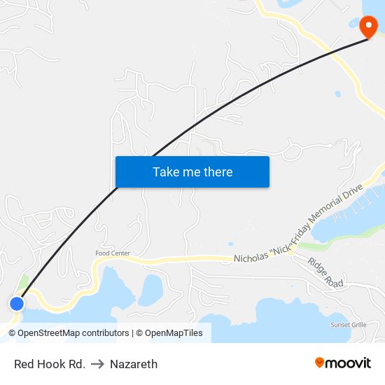 Red Hook Rd. to Nazareth map