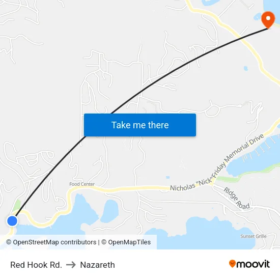 Red Hook Rd. to Nazareth map
