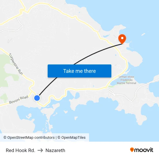 Red Hook Rd. to Nazareth map