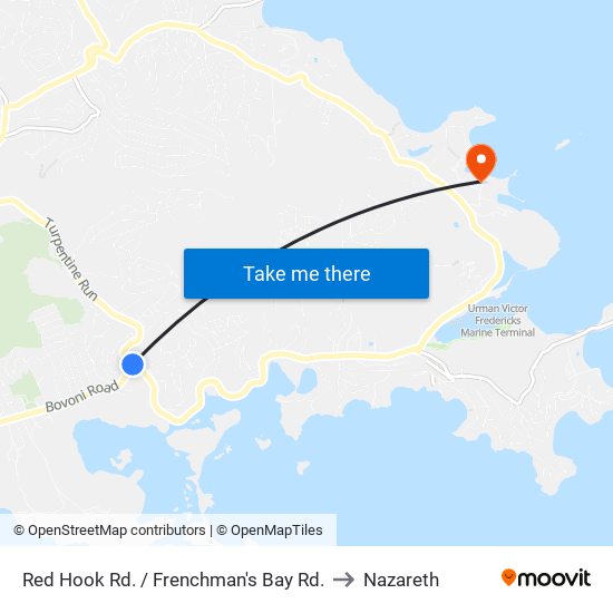 Red Hook Rd. / Frenchman's Bay Rd. to Nazareth map