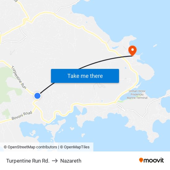 Turpentine Run Rd. to Nazareth map