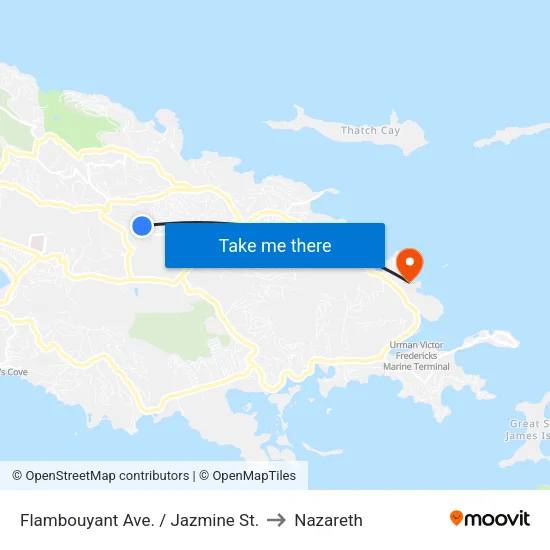 Flambouyant Ave. / Jazmine St. to Nazareth map