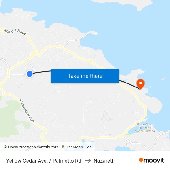 Yellow Cedar Ave. / Palmetto Rd. to Nazareth map