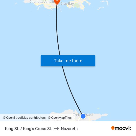 King St. / King's Cross St. to Nazareth map