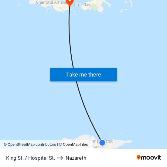 King St. / Hospital St. to Nazareth map