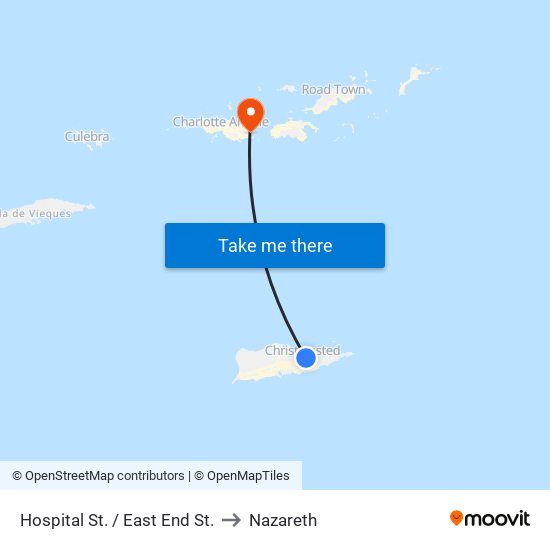 Hospital St. / East End St. to Nazareth map