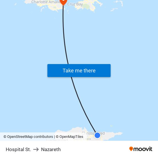 Hospital St. to Nazareth map