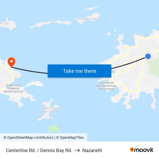 Centerline Rd. / Dennis Bay Rd. to Nazareth map