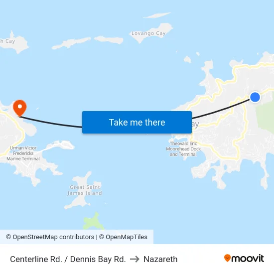 Centerline Rd. / Dennis Bay Rd. to Nazareth map