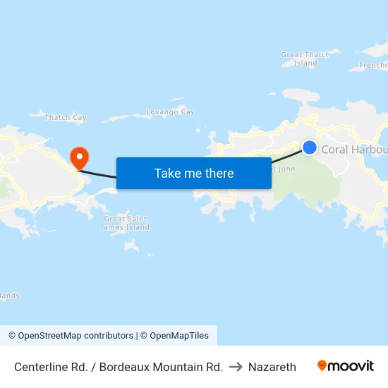 Centerline Rd. / Bordeaux Mountain Rd. to Nazareth map