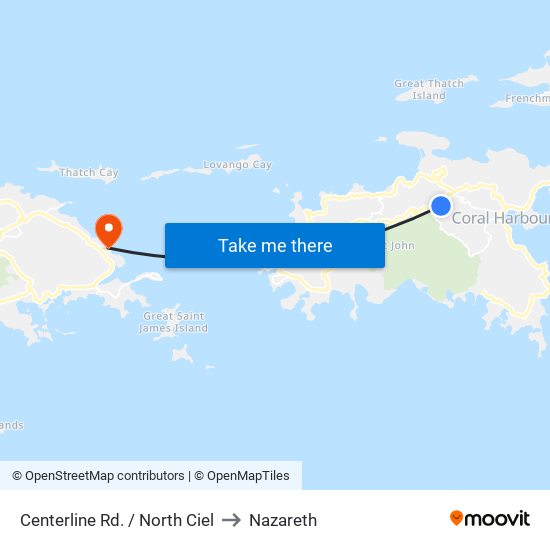 Centerline Rd. / North Ciel to Nazareth map