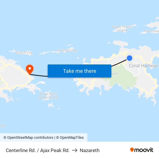 Centerline Rd. / Ajax Peak Rd. to Nazareth map