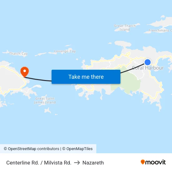 Centerline Rd. / Milvista Rd. to Nazareth map