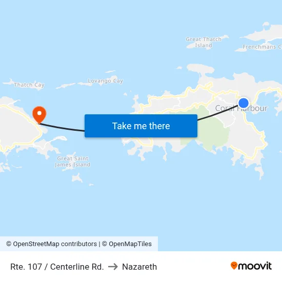 Rte. 107 / Centerline Rd. to Nazareth map