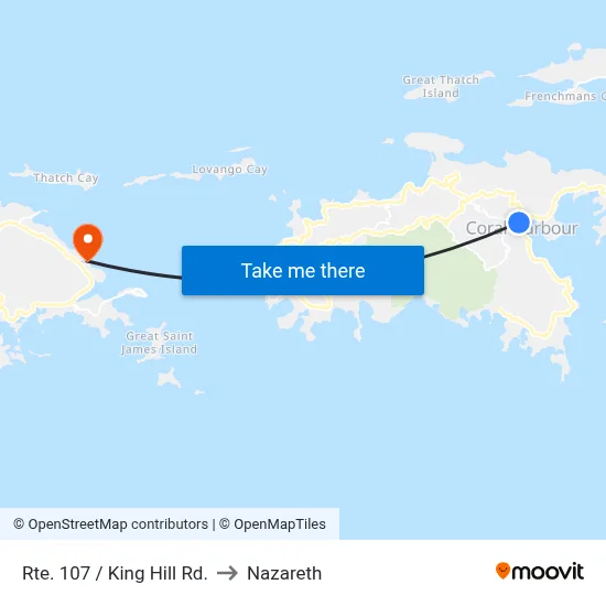 Rte. 107 / King Hill Rd. to Nazareth map