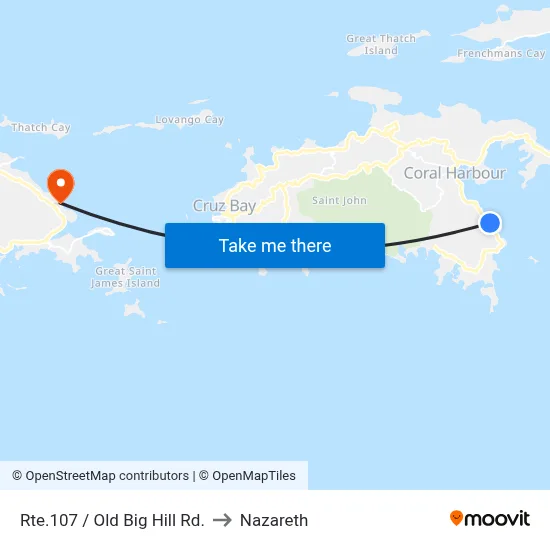 Rte.107 / Old Big Hill Rd. to Nazareth map