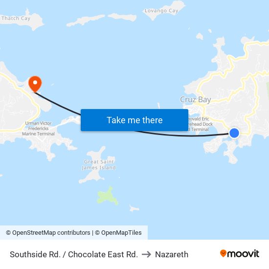 Southside Rd. / Chocolate East Rd. to Nazareth map