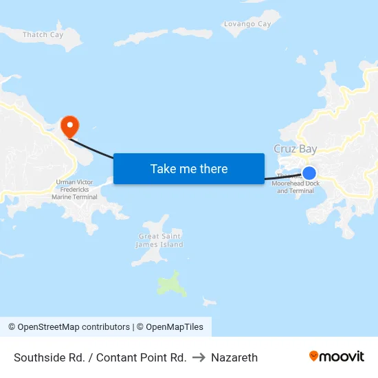 Southside Rd. / Contant Point Rd. to Nazareth map