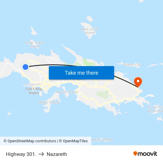 Highway 301. to Nazareth map